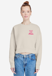 Womens Relaxed Crop Crewneck : There is Always Hope